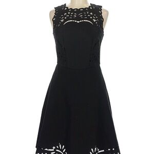 Ted Baker Women’s Black Sleeve Dress Size 2 (US 6) Pockets Fit And Flare